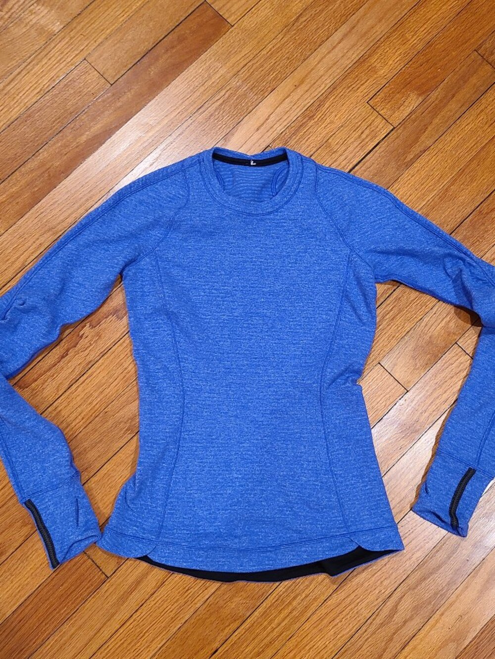 Lululemon Running Long Sleeve Top Heathered Blue Size 4